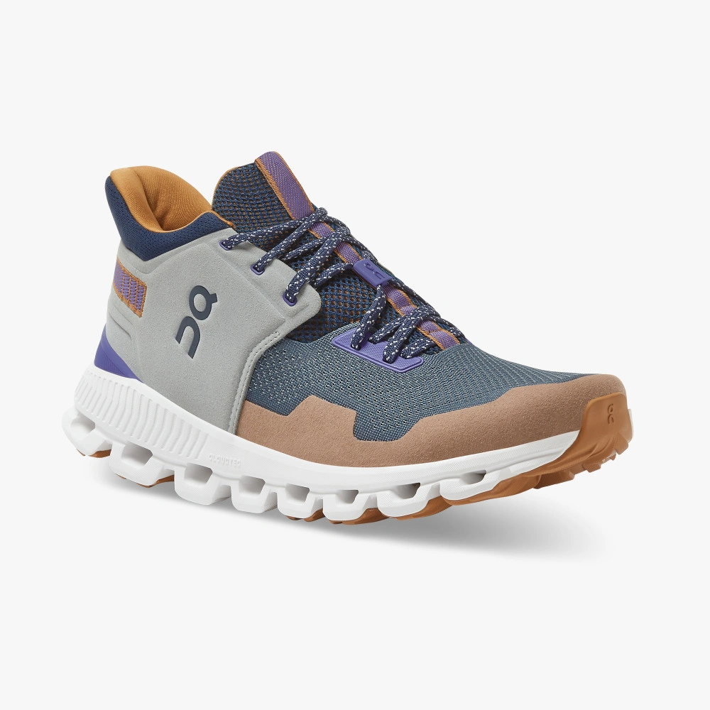 ¡Cloud Hi Edge: la fusión suiza del correr! Arena y marrón, pura elegancia para tus pies. ¡Corre con estilo!